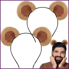 1PC Plush Bear Ear Headbands - Soft  Adorable, Unisex Accessory for Daily