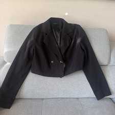 DAZY  Small Black  BLAZER  cropped buttons