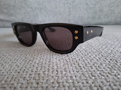 Dita Muskel Sunglasses DTS701-A-01 Black & Gold Grey Lens 50-25 RARE !