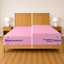 Extra Deep Fitted Sheet 25cm 40cm Super Soft Bed Sheets Single Double King Size