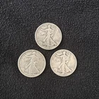 90% Silver Walking Liberty Half Dollar Lot Of 3 Mixed Dates🔥