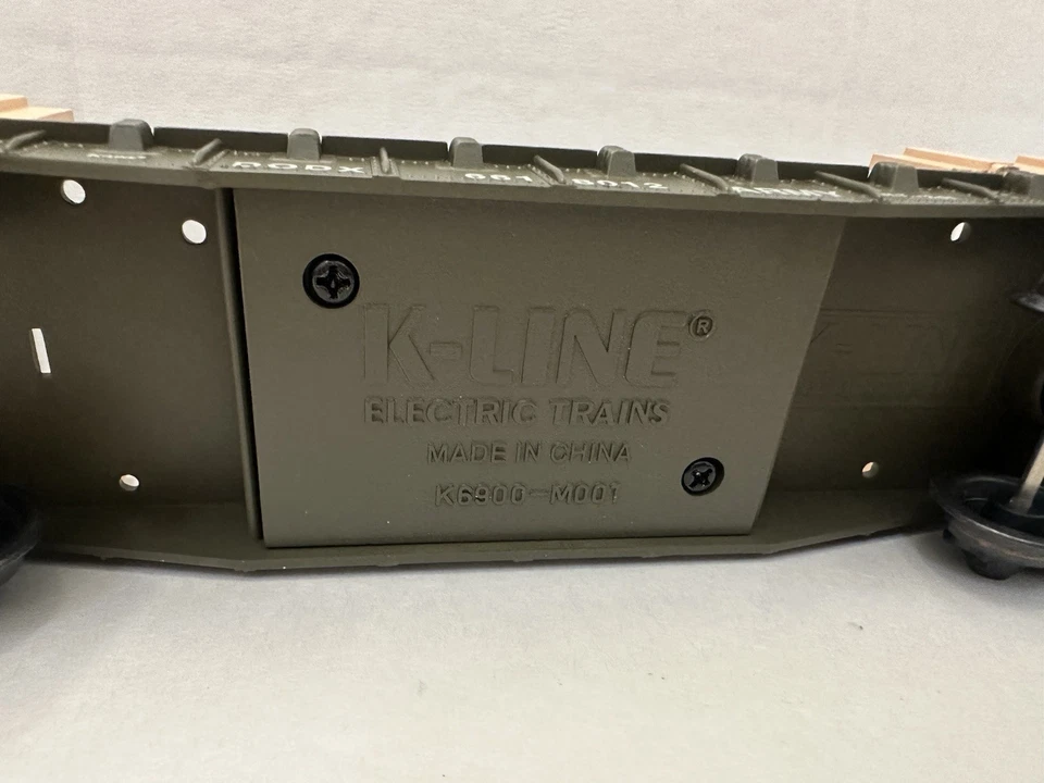 K-Line O K661-8012 ARMY Flat Car W/ Diecast Helicopter Figures Missing - Image 4 of 4