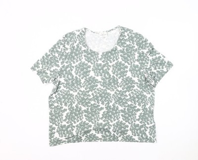 Grünes Basic-T-Shirt Damen UK-Größe 16