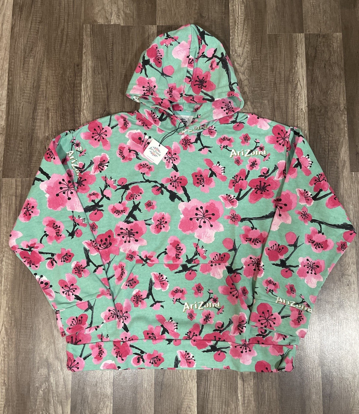 Sudadera con capucha Arizona Iced Tea Cherry Blossom para hombre talla mediana