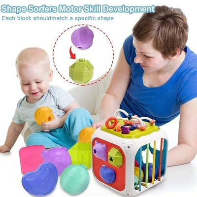 7 in 1 Baby Toys 6 to 12 Months Activity Cube Montessori Toys for 1 