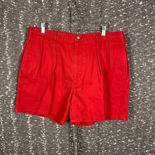 Vintage Polo Ralph Lauren Red Pleated Chino Shorts Preppy Men's 38 Made in USA