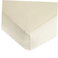 100 Natural Cotton Fitted Crib Sheet 52" x 28" - 28x52 Inch Pack of 1 Cream