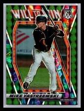 Mike Yastrzemski Giants 2021 Panini Mosaic #WTW12 Will to Win Green
