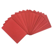 15Pack Anodized Aluminum Business Card 0.8mm Laser Engrave Name Card Blanks Red