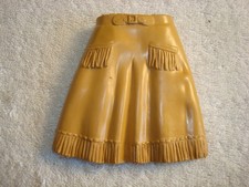 Vintage Marx Jane West Tan Fringed Western Skirt 1960s  Clean, Great Condition