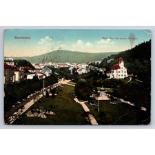 Marienbad Bohemia City View New Park Postmarked 1913 Austria Stamp Postcard