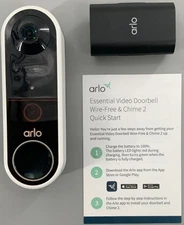 Arlo Essential AVD2001 Wire-Free Rechargeable Video Doorbell