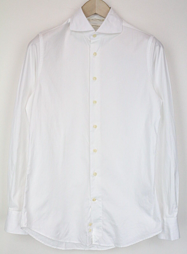 Suitsupply Camicia Uomo 38/15 Extra Slim Fit Scollo Bianco Pure Twill IN Cotone