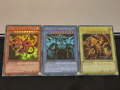 YU-GI-OH! 3 Dieux Égyptiens | Slifer + Obelisk + Dragon ailé de Râ LC01-FR NM - Photo 1/4
