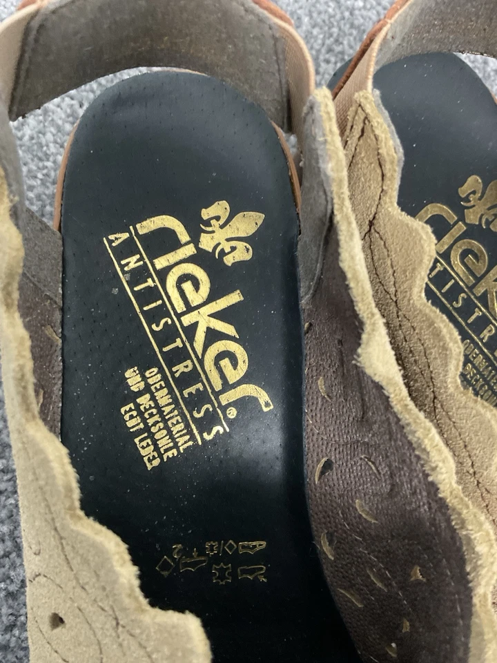 Rieker Antistress Suede Shoes Size UK 5 EU38 Sling Back Comfort Walking Slip On - Image 3 of 4