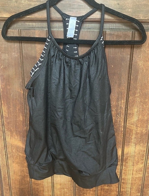 Ivivva Black & White Double Dutch Tank, size 14, EUC