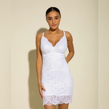 Cosabella Jhansi Curvy Slip White Chemise Lingerie Small S wedding bridal