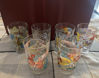McDonald s Walt Disney 100 Years If Magic Set Of 6 Glass Cups Plus 1 Extra Cup. 