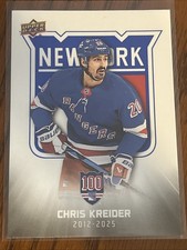 Chris Kreider  2025-26  New York Rangers Centennial 100 WHITE  #83
