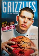 Mike Miller Autographed Memphis Grizzlies Vs Los Angeles Lakers Program