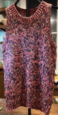 Ann Taylor Loft Sweater Womens XS Multicolor Cotton Chunky Knit