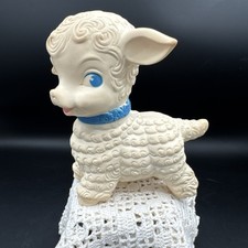 VTG Edward Mobley 1958 Squeaky Sheep Lamb Arrow Rubber Squeaky Toy Spring READ