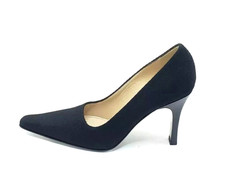 Gucci Pumps Pointed Toe Heels Womens Black Fabric Snip Toe Size 7 B