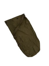 Vintage 50s Korean War Distressed Canvas Top Loader Duffel Bag Green Stamped USA