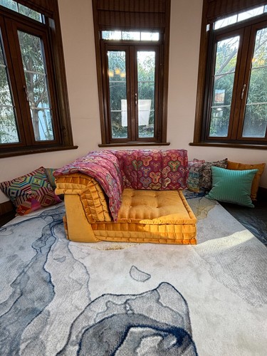 Handgenähte maßgefertigte Rücksitzauflage Bezug 4 Roche Bobois Modular Sofa Couch - Bild 9 von 22