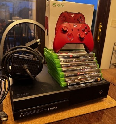 Xbox One Console 500GB Bundle Red Controller 7 Games GTA V COD Tested