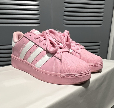 adidas Originals Superstar Pink/White Low Top lace-up Sneakers Rubber Sole NGE