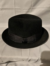 Vintage Dobbs Fifth Avenue Fur Felt Bowler Derby Hat 7 1/4 Dark Brown