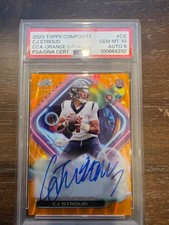 2023 Topps Chrome Composite CJ Stroud Orange Galactic PSA 10