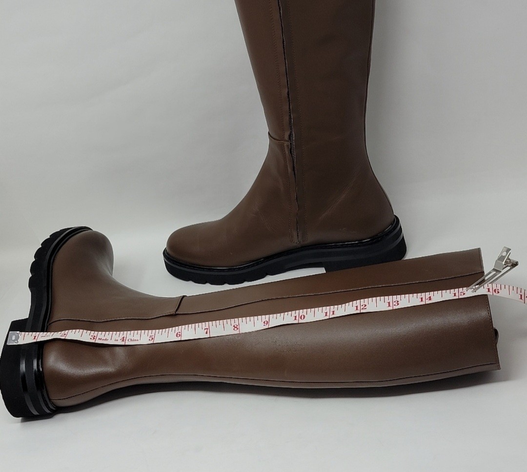 Stuart Weitzman Rider Knee Brown Boots Leather S6801 Women's Size 5 B New