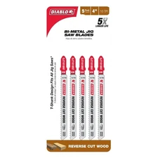 NEW in Pack Diablo DJT101BRF5 Reverse Cut Wood Jig Saw Blade 5PK ~ Free Shipping