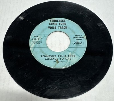 TENNESSEE ERNIE FORD - 45 Christmas Promo - Message To DJs - Capitol Voice Track