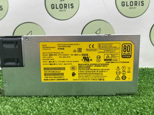 NEW OEM HPE Aruba X372 54VDC 1050W PS Switching Power Supply 0957-2474 - Afbeelding 3 van 10