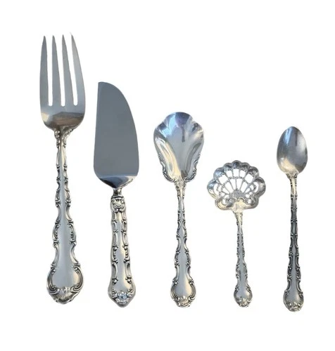 Gorham Sterling Silver Flatware Lot 5pcs Fork Spoon Server Randoms