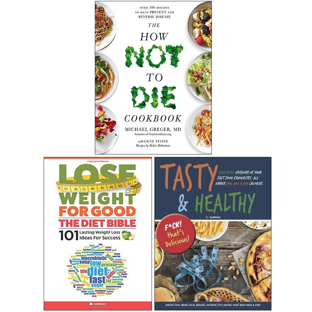 How Not To Die Cookbook 100 Recipes Dr Michael Greger 3 Books Collection Set NEW