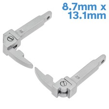 2pcs 8.7mm x 13.1mm Spring Hinge Assembly L+R Acetate Eyeglass Frame Repair Part