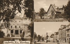 LEUBNITZ b. Werdau Sachsen Lkr. Zwickau 3-Bild sw AK 1964