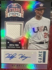 2015 Panini Stars and Stripes Game Gear Ke'Bryan Hayes #54 AUTO JERSEY /25 MINT!