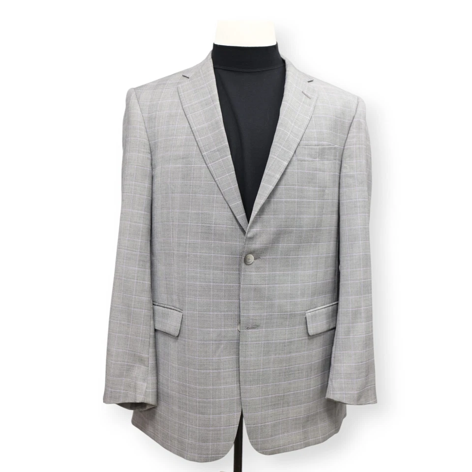 Blazer HART SCHAFFNER MARX masculino cinza claro roxo casaco esportivo 44 L - Imagem 2 de 4