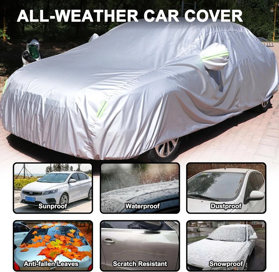 Capa de carro externa impermeável sol neve proteção contra todas as condições climáticas para Nissan Maxima - Imagem 3 de 4