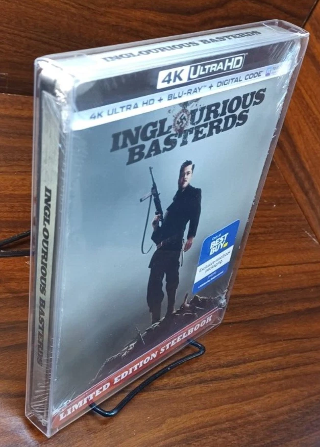 Inglorious Basterds 4K STEELBOOK (4K+Blu-ray) NEW-w/PROTECTIVE SLEEVE-Free S&H - Image 3 of 4