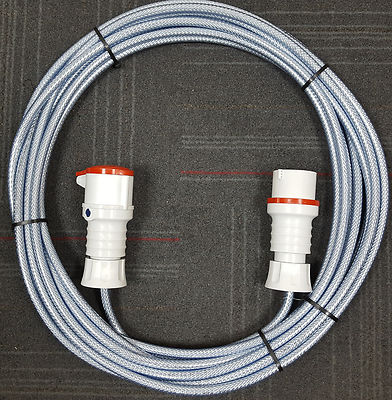 415V 16A dreiphasige 5-polige Verlängerung - BS4343 5-poliger Stecker, Buchse & SY-Kabel.