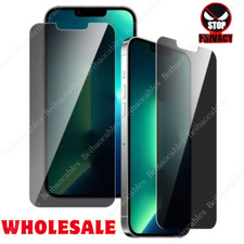 For iPhone 14 13 12 11 15 Max X XR 8 Privacy Tempered Glass Screen Protector Lot