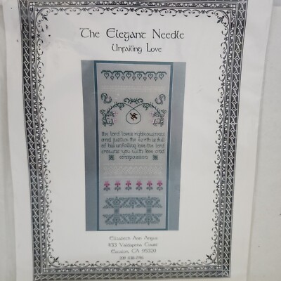 The Elegant Needle Unfailing Love Sampler Cross Stitch Pattern Elizabeth Angus