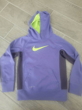 Girls Nike Therma-Fit Hoodie Purple Size  Medium Upworked Reworked Minnie Mouse