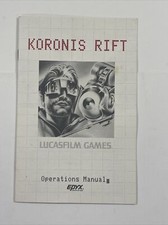 Instruction Manual for Koronis Rift Epyx for Commodore 64/128 & Atari 400/800